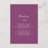 Minimale Leaf Berry Lila Richtung Begleitkarte (Vorderseite)