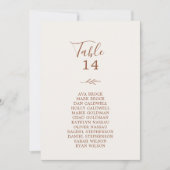 Minimale Leaf Boho Cream Hanging Seating Chart Car (Vorderseite)