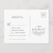 Minimale Leaf Dunkelgrau Song Anfrage UAWG Postkar Einladungspostkarte (Rückseite)