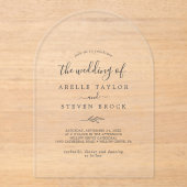 Minimale Leaf Extravagant Moderne einfache Botanis Acryleinladungen (Vorderseite)