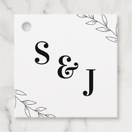 Minimale Leaf-Gastgeschenk Hochzeit Geschenkanhänger