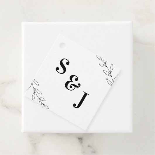 Minimale Leaf-Gastgeschenk Hochzeit Geschenkanhänger (Beispiel)