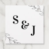 Minimale Leaf-Gastgeschenk Hochzeit Geschenkanhänger (Rückseite)