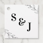 Minimale Leaf-Gastgeschenk Hochzeit Geschenkanhänger (Vorderseite)