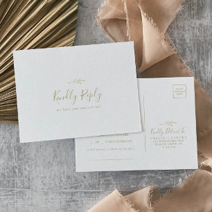 Minimale Leaf Gold Song Anfrage UAWG Postkarte