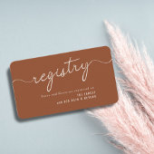 Minimale Leaf Monogram Polterabend Gift Registry Begleitkarte