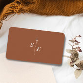 Minimale Leaf Monogram Polterabend Gift Registry Begleitkarte