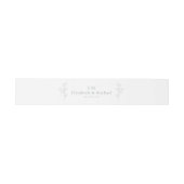 Minimale Leaf Sage Green Elegant Monogram Wedding Einladungsbanderole (Flach)
