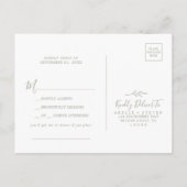 Minimale Leaf Sage Green Song Anfrage UAWG Postkar Einladungspostkarte (Rückseite)