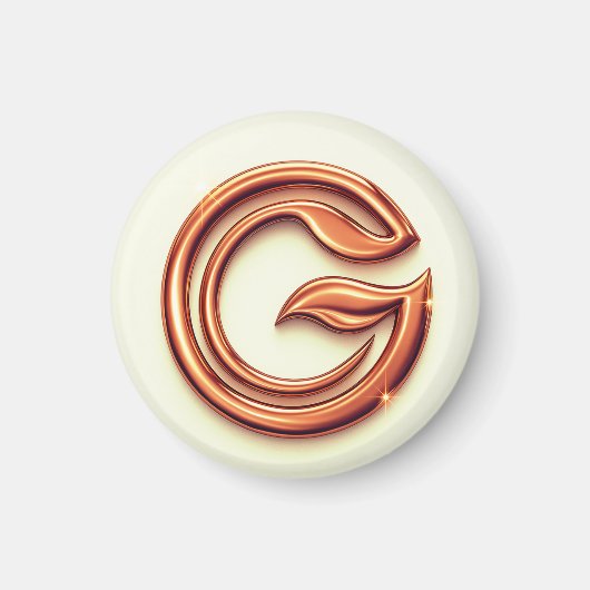 Minimale Letter G-Taste | Modernes Initial-Abzeich Magnet (Vorne)