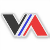 Minimale Letter VA Classic Aufkleber (Vorderseite)