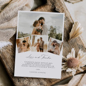 Minimale Liebe & Danke Hochzeit Dankeschön-Karte Einladung