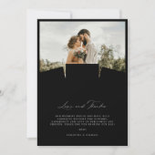 Minimale Liebe & Danke Hochzeit Dankeschön-Karte Einladung (Vorderseite)