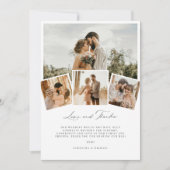 Minimale Liebe & Danke Hochzeit Dankeschön-Karte Einladung (Vorderseite)