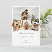 Minimale Liebe & Danke Hochzeit Dankeschön-Karte Einladung (Stehend Vorderseite)