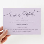 Minimale Liebe ist die Patient-Hochzeitsupdate Lil Einladung