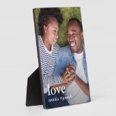 Minimale Liebe mit Names Foto Plaque Fotoplatte (Seite)