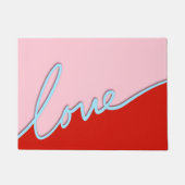 Minimale Liebe Script Valentines Coir Fußmatte (Vorderseite)