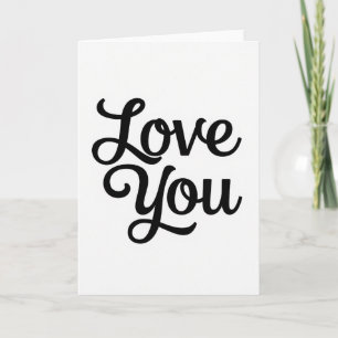 Minimale Liebeskarte mit Schriftzug Karte