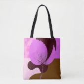 Minimale lila Blumen-Tasche – Moderne Blumendesign Tasche (Vorderseite)