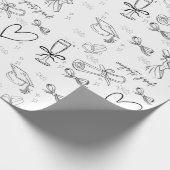 Minimale Line-Art-Abschluss-Verpackungspapier Geschenkpapier (Ecke)
