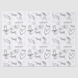 Minimale Line-Art-Abschluss-Verpackungspapier Seidenpapier