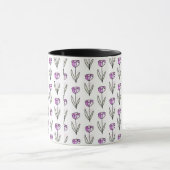 Minimale Line-Art-Blumen-Kaffeetasse Tasse (Zentrum)