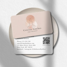 Minimale Line-Art-Frau-Yoga-Meditation-QR-Code