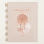 Minimale Line-Art-Meditationsfrau Planer (Vorderseite)