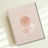 Minimale Line-Art-Meditationsfrau Planer