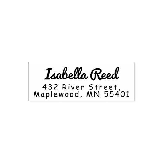 Minimale Linie Art Typografy Name Rücksendeadresse Permastempel (Design)