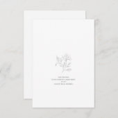 Minimale Linie Zeichnend Save the Date Karte (Vorne/Hinten)