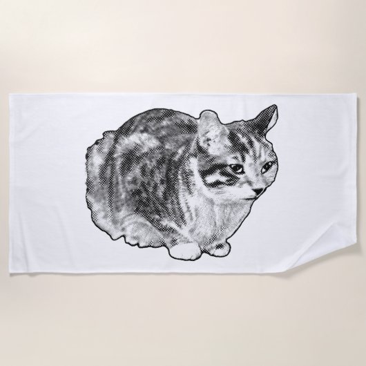 Minimale Linien mit Schneeflecken Strandtuch (Vorderseite)