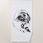 Minimale Linien, Snowbird Loaf Strandtuch (Vorderseite)