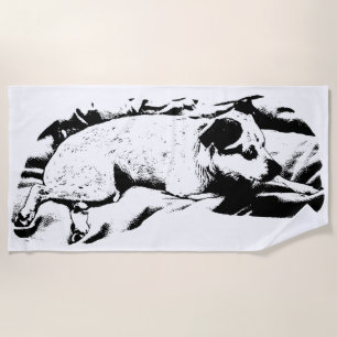 Minimale Linien, Snowbird Napper Strandtuch