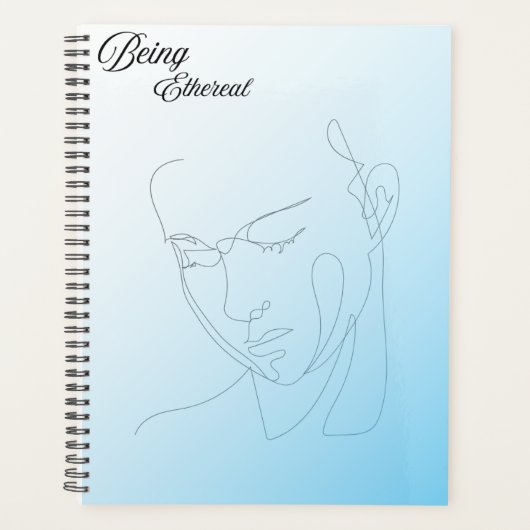 Minimale Linienkunst Gesicht Planer (Vorderseite)
