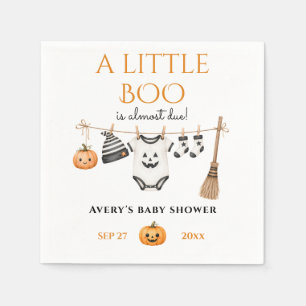 Minimale Little Boo Halloween-Baby-Party Serviette