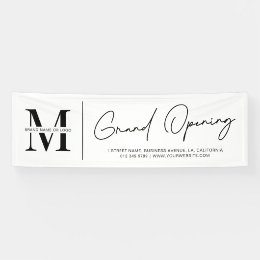 Minimale Logo-Boutique Schönheitssalon Grand Openi Banner (Horizontal)