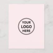 Minimale Logo-Foto-Soft-Pink-Geschäfts-Flyer Flyer (Hinten)