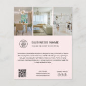 Minimale Logo-Foto-Soft-Pink-Geschäfts-Flyer Flyer (Vorne)