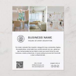 Minimale Logo-Foto-Weiß-Geschäfts-Flyer Flyer