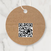 Minimale Logo-QR-Code-Geschäftsetiketten Preisschi Geschenkanhänger (Rückseite)