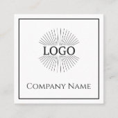 Minimale Logo-QR-Code Schwarz-Weiß Visitenkarte (Vorderseite)