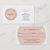 Minimale Logokombination und Wellness-Center-Termi Terminkarte (Vorne/Hinten)