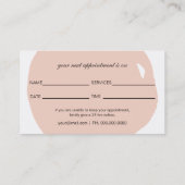 Minimale Logokombination und Wellness-Center-Termi Terminkarte (Rückseite)