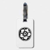 Minimale Logokombination Weißes Gepäck Gepäckanhänger (Rückseite vertikal)