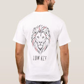 Minimale Löwenlinienkunst T-Shirt (Rückseite)