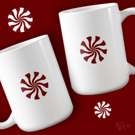 Minimale lustige Pfefferminzbonbon-Swirbel-Hot-Cho Kaffeetasse