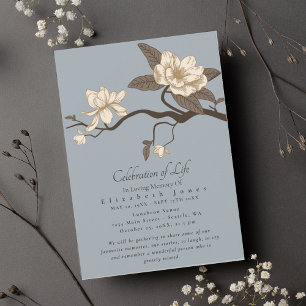 Minimale Magnolia-Feier zur Beerdigung des Lebens