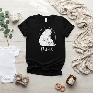 Minimale Mama-Bär-Linienkunstgestaltung T-Shirt